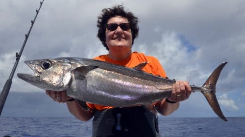 Thon dents de chien en peche a la traine - www.rodfishingclub.com - Rodrigues - maurice - ocean indien