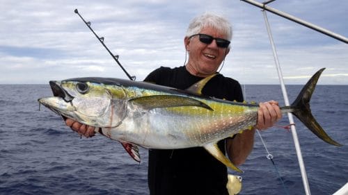 Thon jaune en peche a la traine par JL - www.rodfishingclub.com - Rodrigues - Maurice - Ocean Indien