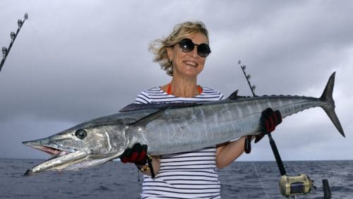 Wahoo on trolling by Anne - www.rodfishingclub.com - Rodrigues - Mauritius - Indian Ocean