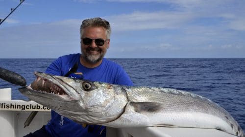 Big barracuda on baiting by Cyrille - www.rodfishingclub.com - Rodrigues - Mauritius - Indian Ocean