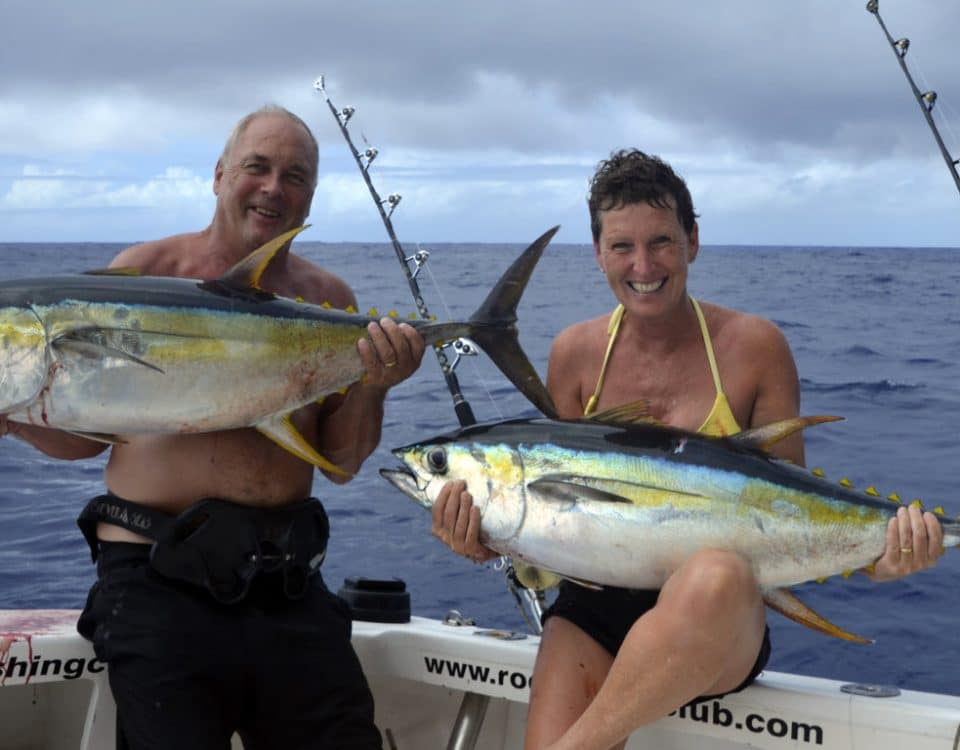 Good yellowfin tunas on trolling - www.rodfishingclub.com - Rodrigues - Mauritius - Indian Ocean