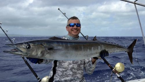 Wahoo on trolling by Gilles - www.rodfishingclub.com - Rodrigues - Mauritius - Indian Ocean