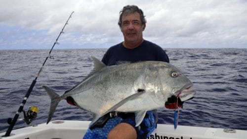 Big GT released on jigging by Marc - www.rodfishingclub.com - Rodrigues - Mauritius - Indian Ocean
