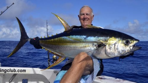 Big yellowfin tuna on trolling by Alain - www.rodfishingclub.com - Rodrigues - Mauritius - Indian Ocean