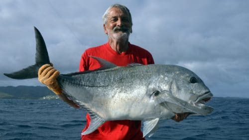 Carangue ignobilis en peche au jig par JC - www.rodfishingclub.com - Rodrigues - Maurice - Océan Indien