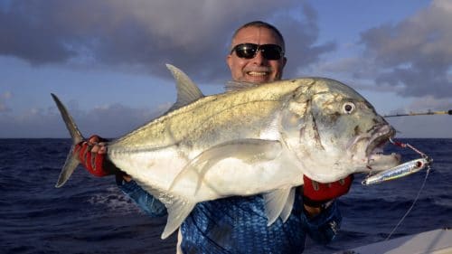 Carangue ignobilis en slow jigging par Chetib - www.rodfishingclub.com - Rodrigues - Maurice - Océan Indien