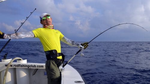 Good fight on slow jigging by Peter - www.rodfishingclub.com - Rodrigues - Mauritius - Indian Ocean