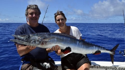 Wahoo en heavy spinning par Corine - www.rodfishingclub.com - Rodrigues - Maurice - Océan Indien