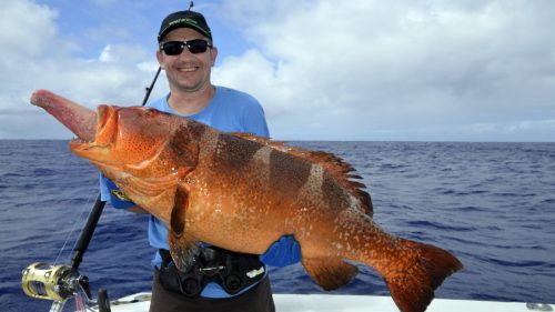 Big grouper on jigging - www.rodfishingclub.com - Rodrigues - Mauritius - Indian Ocean