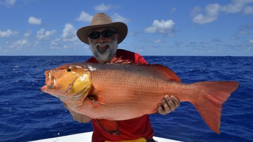 Carpe rouge en peche a l appat par Philippe - www.rodfishingclub.com - Rodrigues - Maurice - Océan Indien