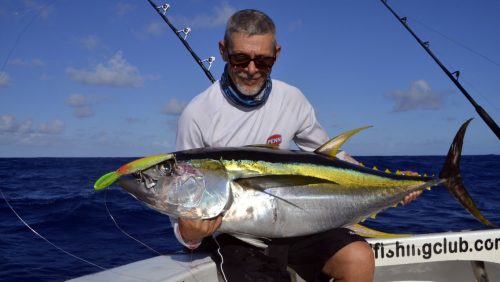 Nice yellowfin tuna on trolling with a rapala X Rap - www.rodfishingclub.com - Rodrigues - Mauritius - Indian Ocean