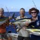 Triplé de thons jaunes en peche a la traine - www.rodfishingclub.com - Rodrigues - Maurice - Océan Indien