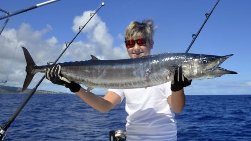 Wahoo on trolling by Baptiste - www.rodfishingclub.com - Rodrigues - Mauritius - Indian Ocean