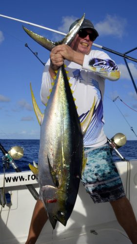 Yellowfin tuna on trolling by Jonas - www.rodfishingclub.com - Rodrigues - Mauritius - Indian Ocean